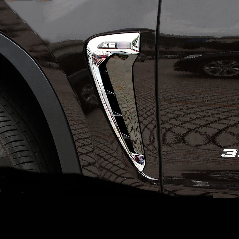 2pcs Car Styling Fender Fender Fender Bočné vzduchové krytské krytiny Tink Príslušenstvo žraloky pre BMW X Series X5 F15 X5M F85