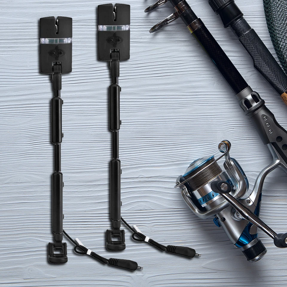 2pcs Carp Fishing Bit Alarms 7 Farba LED rybárska tyč Výstraha Swinger Set Set