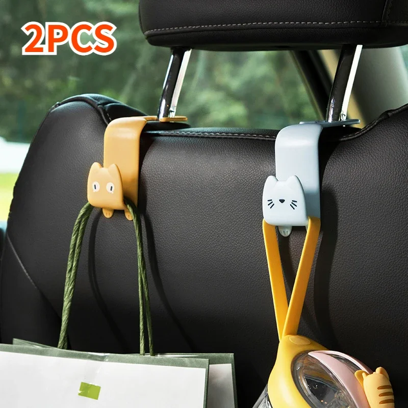 2PCS Cartoon Cutoen Clip Autosed Hook Clip, spätné zadné sedadlá Hook Multifunkčné doplnky interiéru automobilu