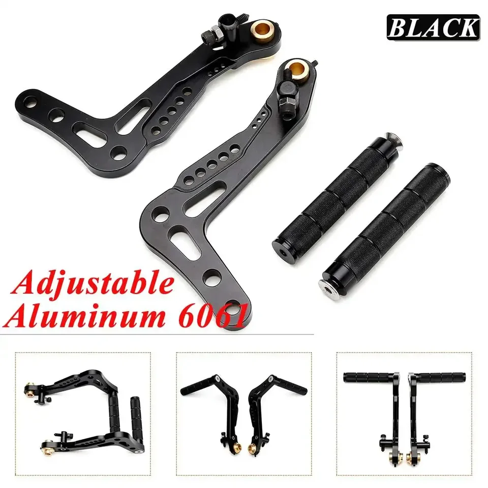 2pcs CNC hliníkové sada závodných závodných pretekárskych pedálov pedálových pedálov a urýchľovača sada čiernych zlatých pedálov preteky Go Kart