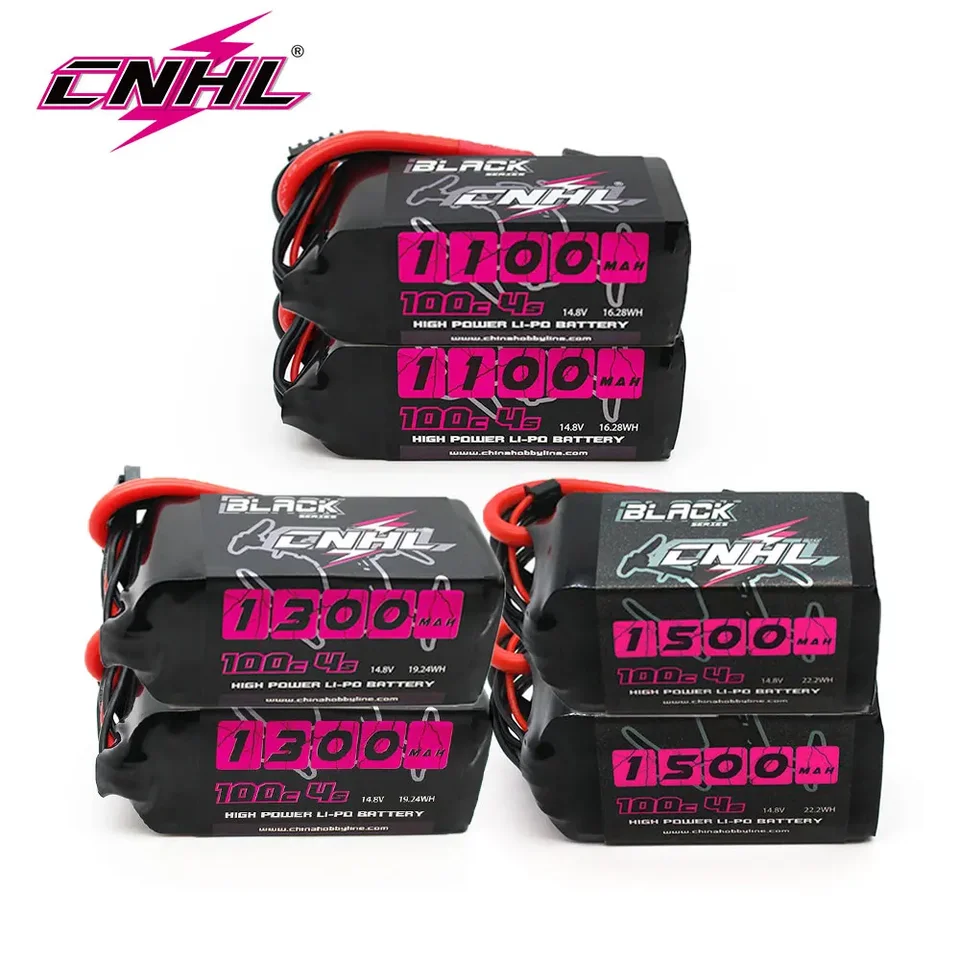 2PCS CNHL 4S 14.8V LiPo batéria 1100 mAh 1300 mAh 1500 mAh 100C s zástrčkou XT60 pre hobby vrtuľníka pre lietadlo FPV FPV