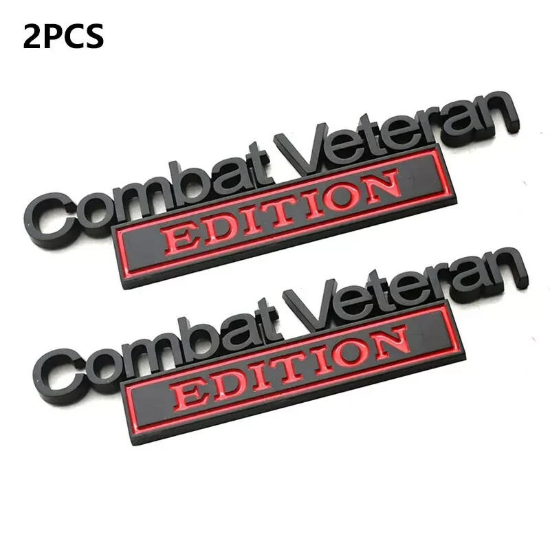 2pcs Combat Veteran Edition Emblem Odznak Fender Abs Náklady na nákladné auto Výmena vozidla pre univerzálne vozidlo SUV Motorcycle Bike