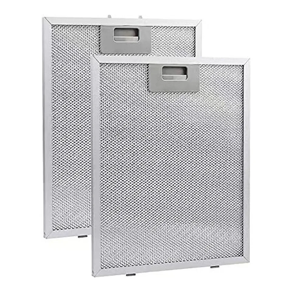 2pcs Cooker Hood Filters Range Hood Filter Kitchen Kuchynský extraktor ventilácia filtra 350x285x9mm z nehrdzavejúcej ocele