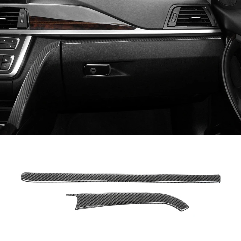 2pcs Copilot Copilot Center Control Držiak panela Tinker Tinker Skutočné príslušenstvo uhlíkových vlákien pre BMW F30 F34 3 Series 2013-2019