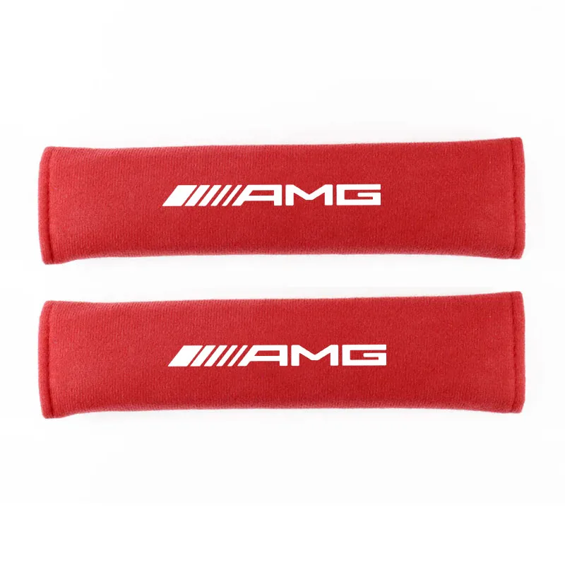 2pcs Cover Bezpečnostný pás Cover Styling Cotton Bezpečnosť chrániča ramien pre Mercedes Benz W204 W205 W176 W177 AMG Auto Accessories
