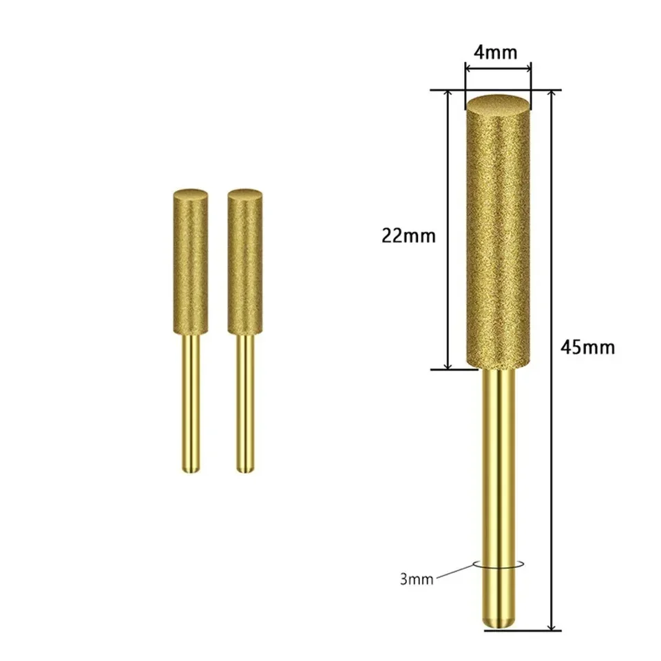 2pcs Diamond Chainser Barpener 4/4,8/5,5 mm na zaostrenie reťazca vŕtačky na rezanie kovov kovové leštenie brúsky