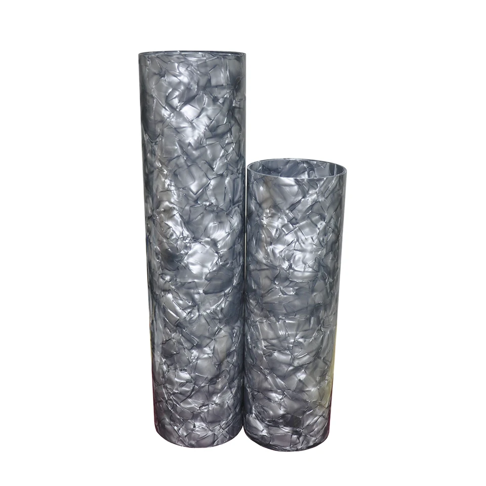2pcs Diamond Grey Celluloid Sheet Drum Wrap Musical Instrument Deco 10x60 '' a 16x60 ''