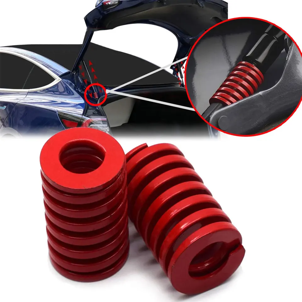 2PCS Die Springs for zadný kufre Tailgate Podporná podpora výťahových tyčí nástroja pre model Tesla 3 2017 2018 2019 2020 Doplnky červených automobilov