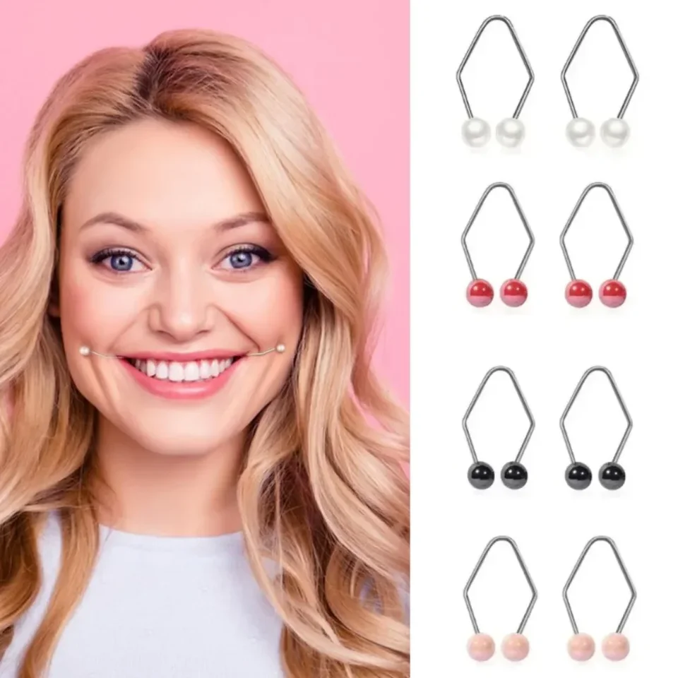 2pcs Dimple Maker Dimple Trainer pre tvár úsmevu Cvičenie úsmev Corrector Correct svalového cvičenia vyvinúť prírodné jamky