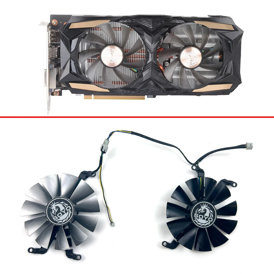 2PCS DIY COLLING VENTILÁR CSH9015BS 85 mm 4pin GTX1660 Super GPU ventilátor pre sóju RTX2060 2070 GTX1660 S VESTRIKA VESTURNÉHO KARTY