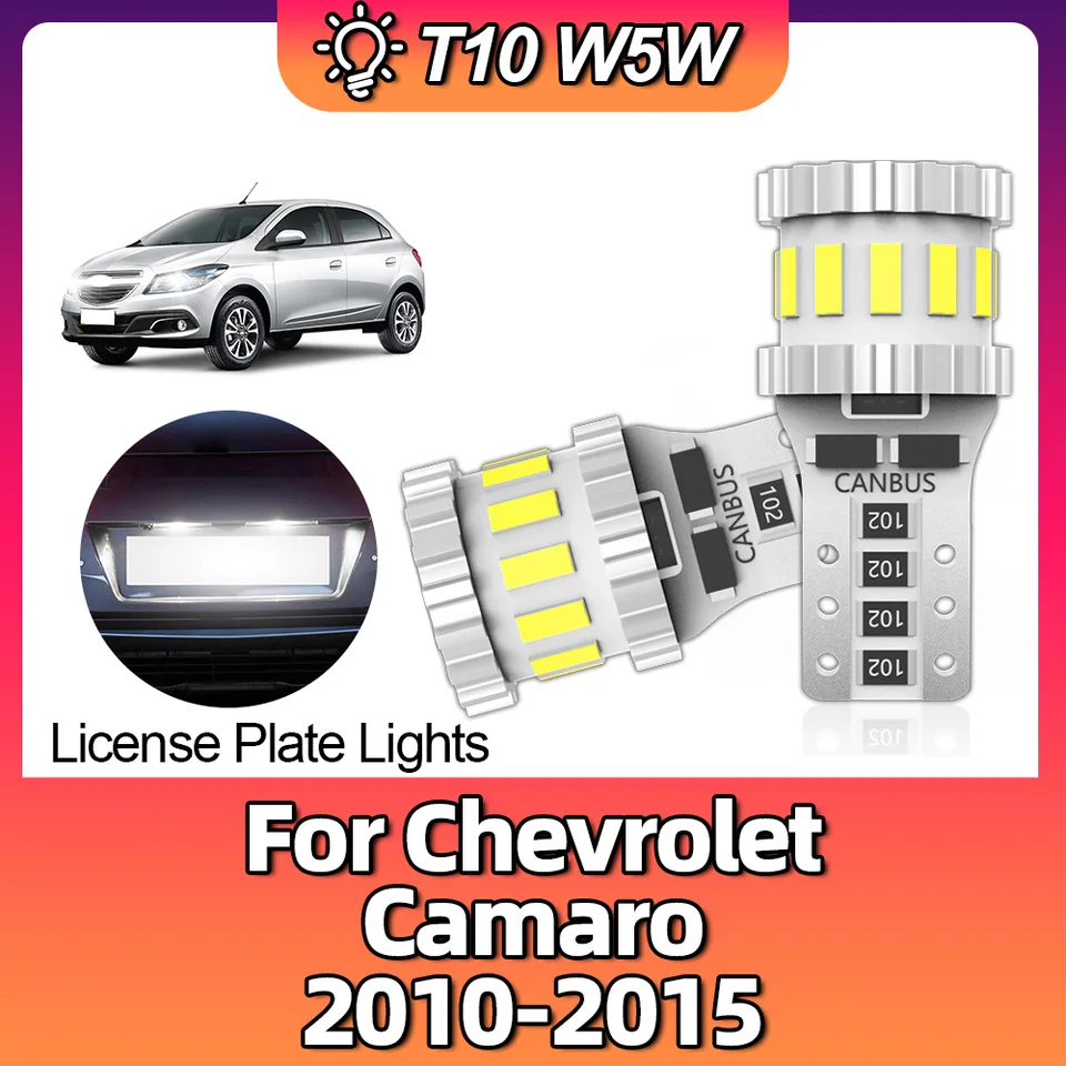 2PCS DOME T10 W5W 194 921 LED CANBUS ŽIADNA chyba Interiér Interiér LAMP LAMP pre Chevrolet Camaro 2010 2011 2012 2013 2014 2014