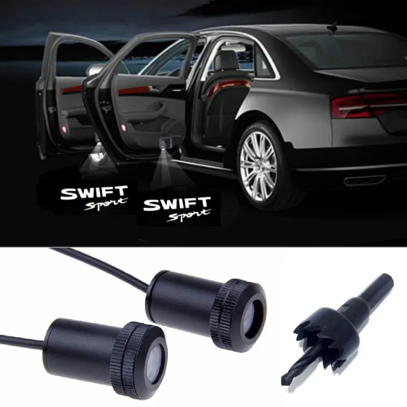 2pcs dvere auta Vitajte LIGH LED logo projektor Lamp pre Suzuki Swift Jimny Ghost Shadow Lights Automatické príslušenstvo