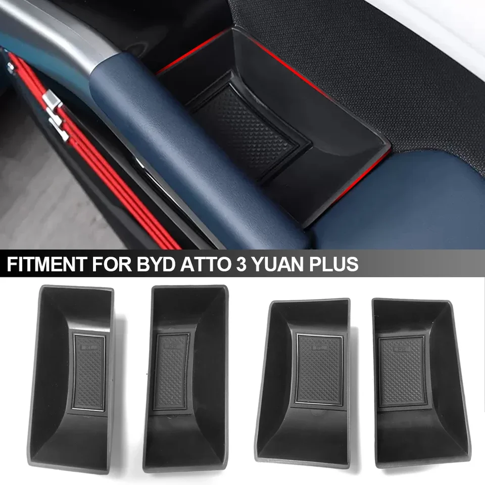 2pcs Dvere Car Ruck Rukoväť lakťovej lakťovej krabičky STYLING STYLING PREDNÉ/ZADNÉ SAWING TIDING pre ATTO 3 BYD YUAN PLUS 2022 2023