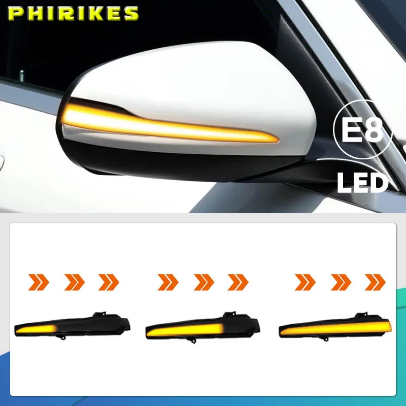 2pcs Dynamic Blinker pre Mercedes Benz Ces GLC W205 X253 W213 W222 V trieda W447 LED Turn Signal Sigpily Side Side Mirror Indikátor