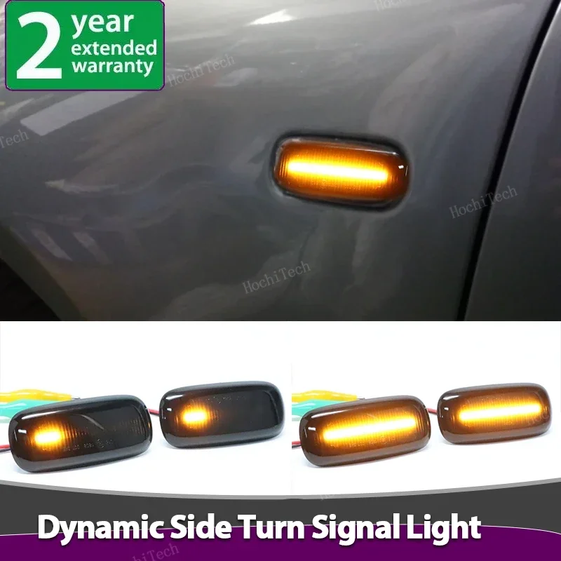 2pcs Dynamic Smoked Lens Amber LED bočné svetlá pre Audi A2 A3 8L A4 B5 A6 4B C5 A8 4D TT 8N