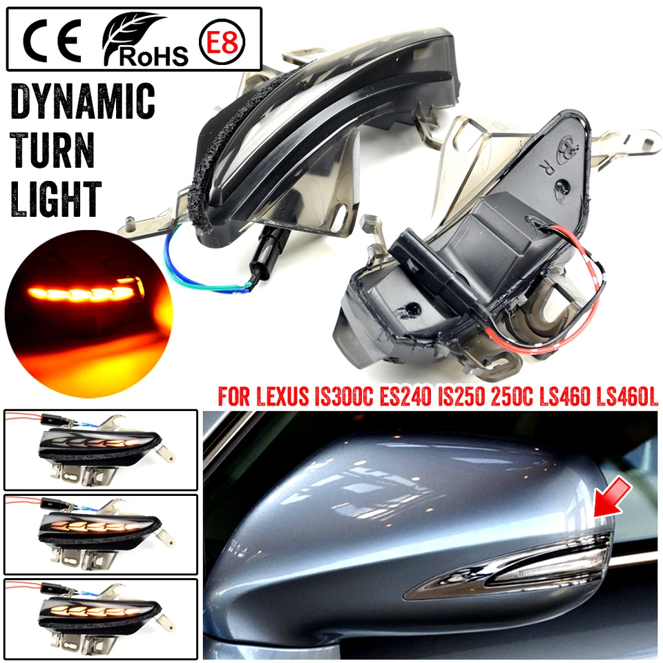 2pcs Dynamický indikátor bočného zrkadla LED SILGLE SIGNAL pre Lexus CT 200H ES 250 300H 350 IS 200T 250 300 350 LS 460