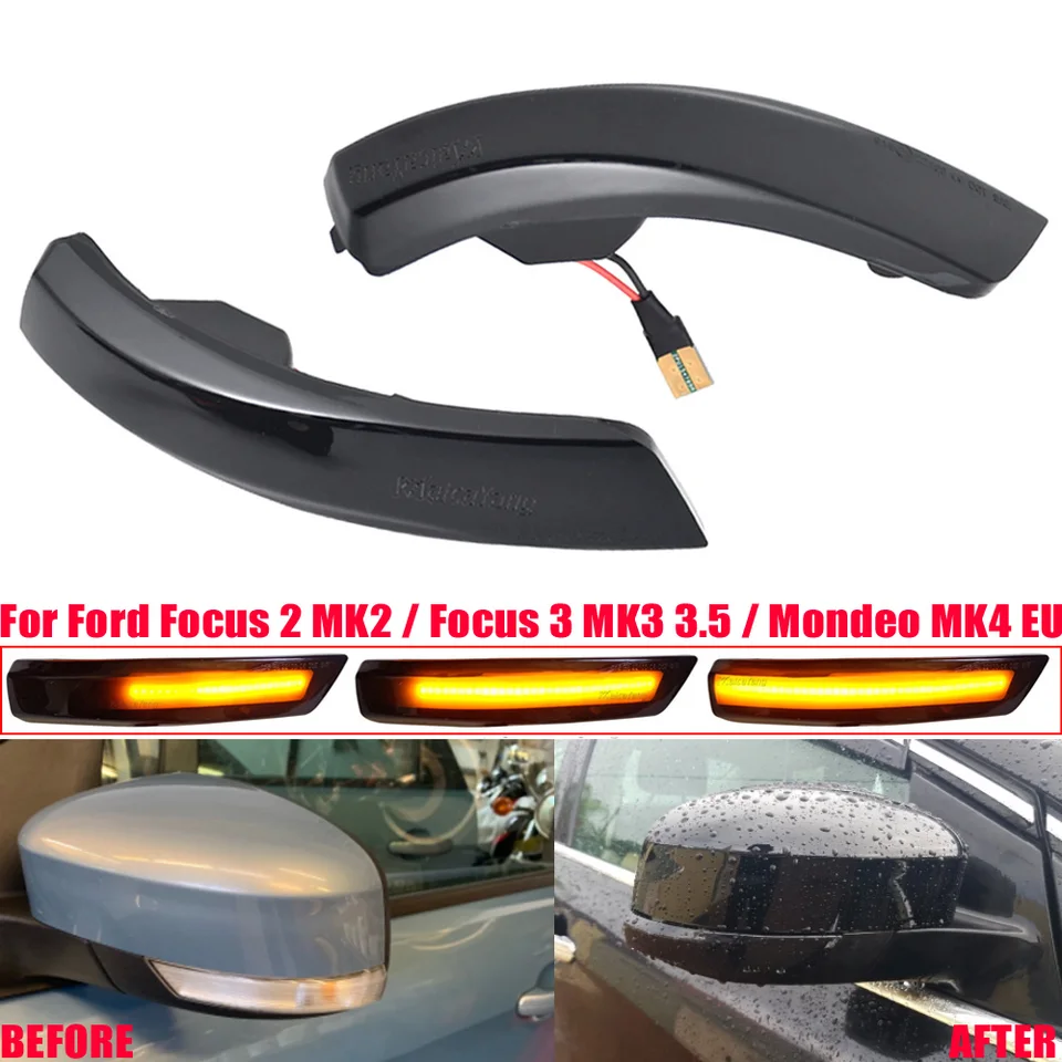 2pcs Dynamický indikátor SILGER SIGMION Zrkadlo SIGNAL BLINKER FORD FOCK MK2 3 MK3 MONDEO MK4 Auto