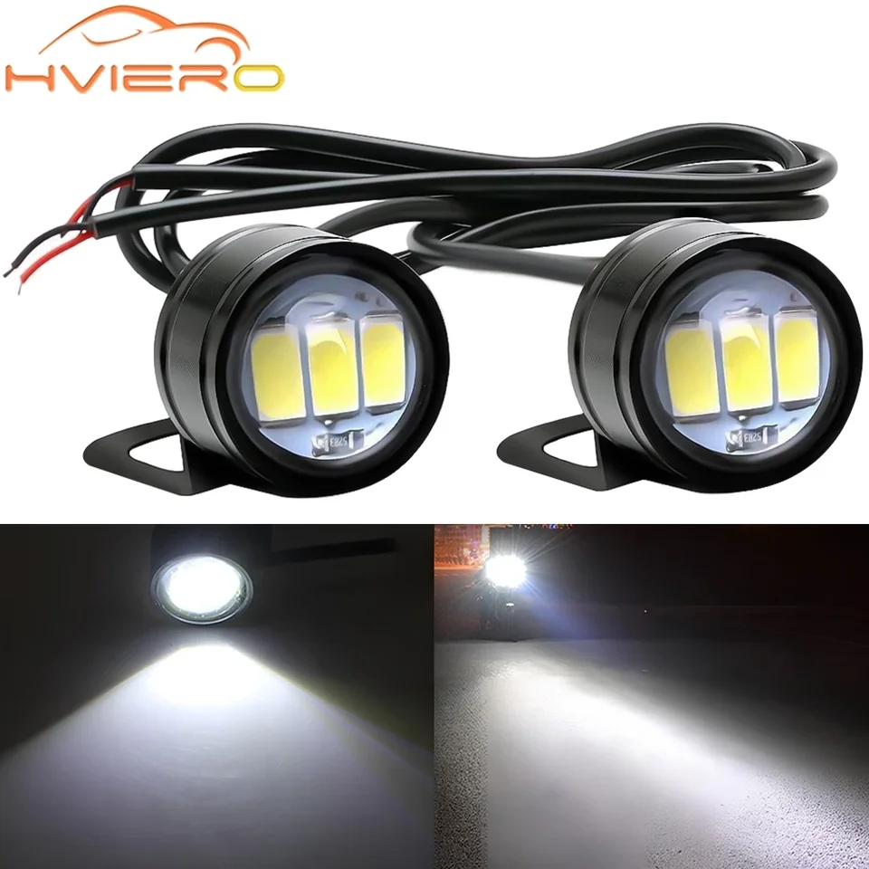 2pcs eagle Eye Mirror Light DRL záložné žiarovky auto automatický motor LED Turn Signal Signal Signal Parking Brzdenie kufra kmeňa denného svetla vodotesný