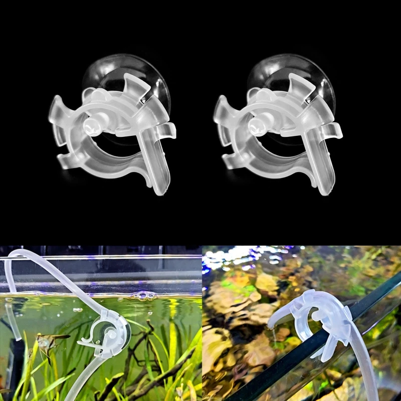 2pcs Fish Water Change Upevňovacia svorka držiaka Vodný potrubný filter Vodný potrubný filter pevne držte Filtračnú hadicovú držiak na upevňovaciu trubicu