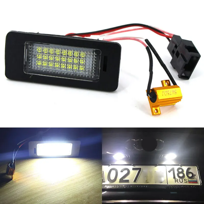 2pcs for Audi LED number Light Lights Lights Q3 Q5 A1 S1 A3 A4 S4 A5 A6 S6 RS6 A7 S7 RS7 TT CANBUS Žiadna chyba 6000K