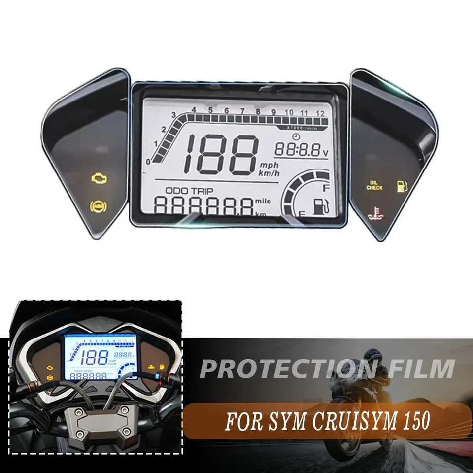 2pcs for Sym Cruisym150 Cruisym 150 Sym150 Motorcyclu Cluster Scratch Scratch Film Film Dashborad