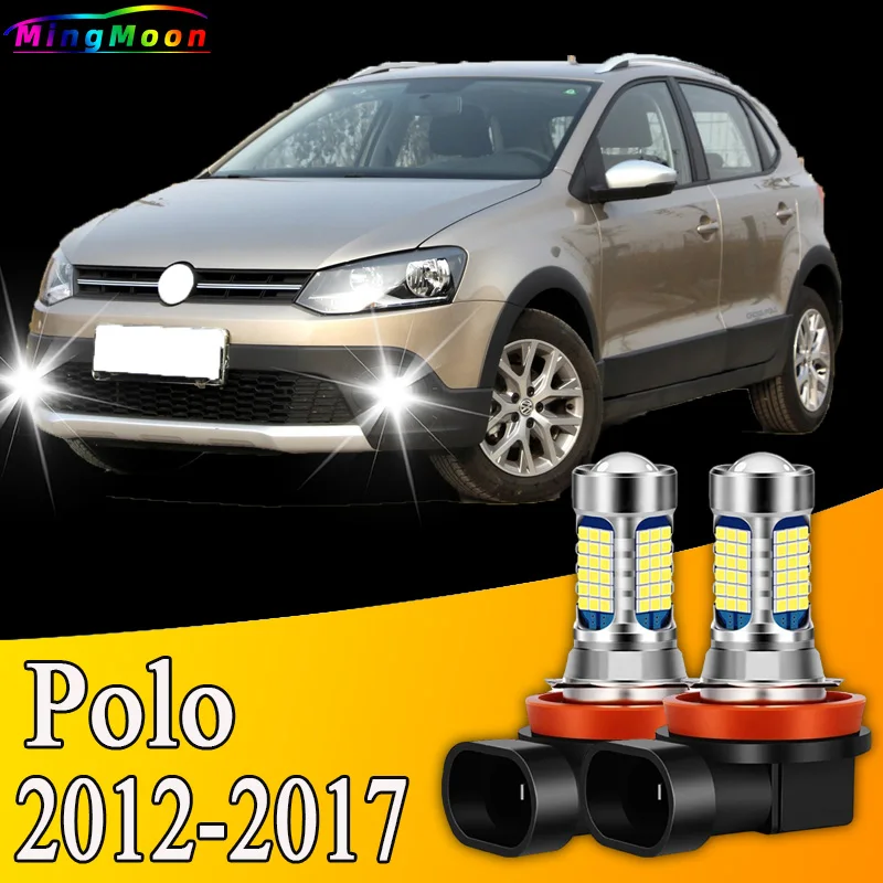 2PCS Front Fog Light Accessories 81led žiarovka pre VW Volkswagen Polo 6R MK6 2012-2017 2013 2014 2015 2015