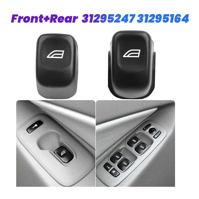 2PCS Front+Zadné dvere okna sklo zdvíhací spínač gombíka 31295247 31295164 pre Volvo V70 XC70 XC90 S80 S60