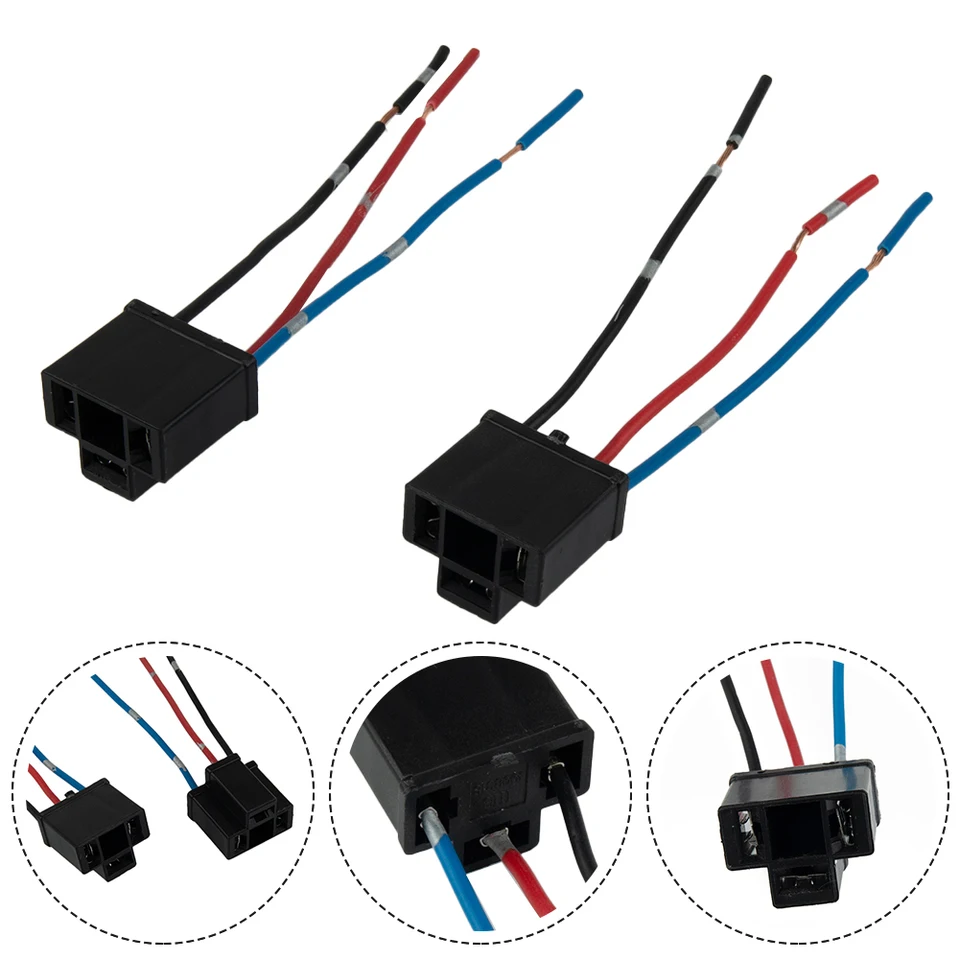 2PCS H4 Socket12v 24V 3 PIN Svetlomet Výmena opravy Umretie držiaka Konektor konektora zásuvky pre H4 HB472 472 Žiarovky