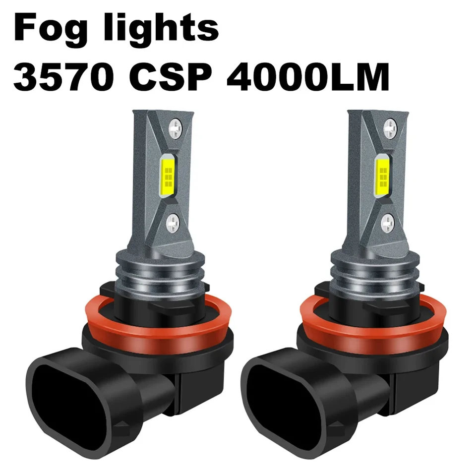 2pcs H7 H11 H8 9006 HB4 HB3 9005 H16 PS19W 5202 PSX24W 2504 Vysoko kvalitný 3570 LED 4000LM Automatické hmlové lampa Automatické hmlové žiarovky Anti Fog Hmlové žiarovky
