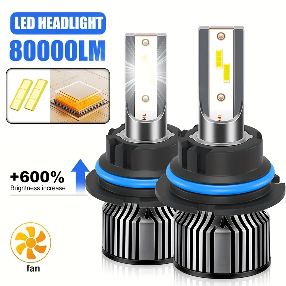 2pcs H7 H4 H11 H13 9007 LED svetlomety H1 9005 9006 žiarovky Canbus LED svetlomety 30000lm Mini auto LED svetlá Super jasné