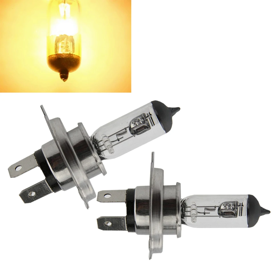 2PCS H7 PX26D 12V 55W 4300K ​​Žltý halogénový svetlomer Halogén Halogén Bulb12v Canbus Head Lamp pre VW Polo Land Rover