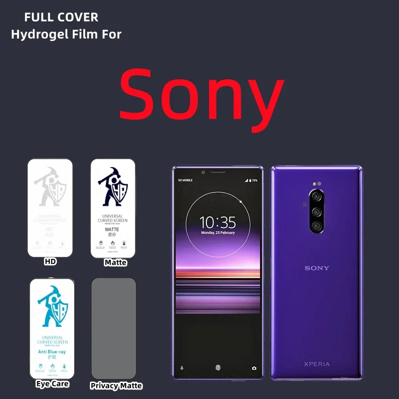 2pcs HD Hydrogel Film pre Sony Xperia 10 1 IV Protect mate obrazovky pre Xperia5 III PRO-1 XA1 XA2 Ultra X Compakt Privacy Matte