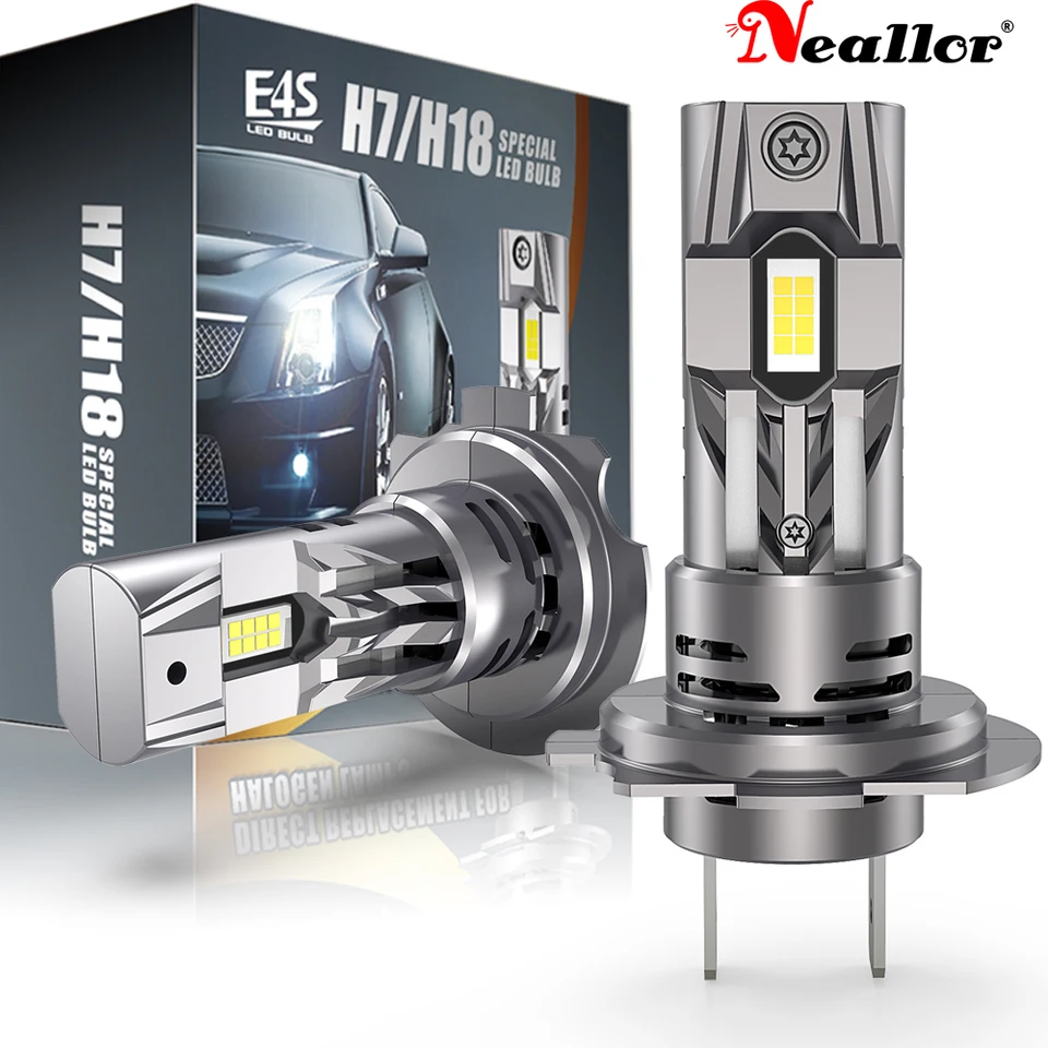 2pcs High -Power H7 LED žiarovky LED žiarovky Super svetlý výkonný adaptér Vyžaduje sa Turbo Diode White Moto Fog Light 12V 55W H18