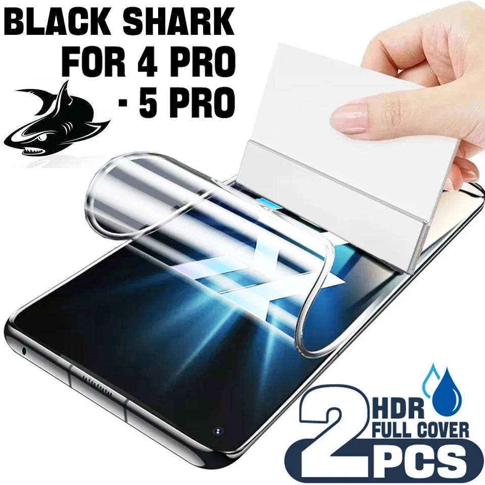 2pcs Hydrogel Film na obrazovke Protector pre čierneho žraloka 5 4 3 2 Pro Chránič obrazovky pre čierny žralok 3s 2 3 4 5 Pro nie sklo