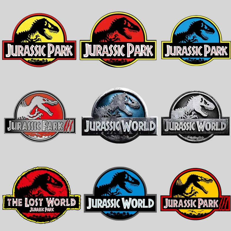 2pcs Jurský park svet Dinosaur Patches for Clother Prenos tepelných nálepiek DIY THIRN Železo na ženských bundách aplikované