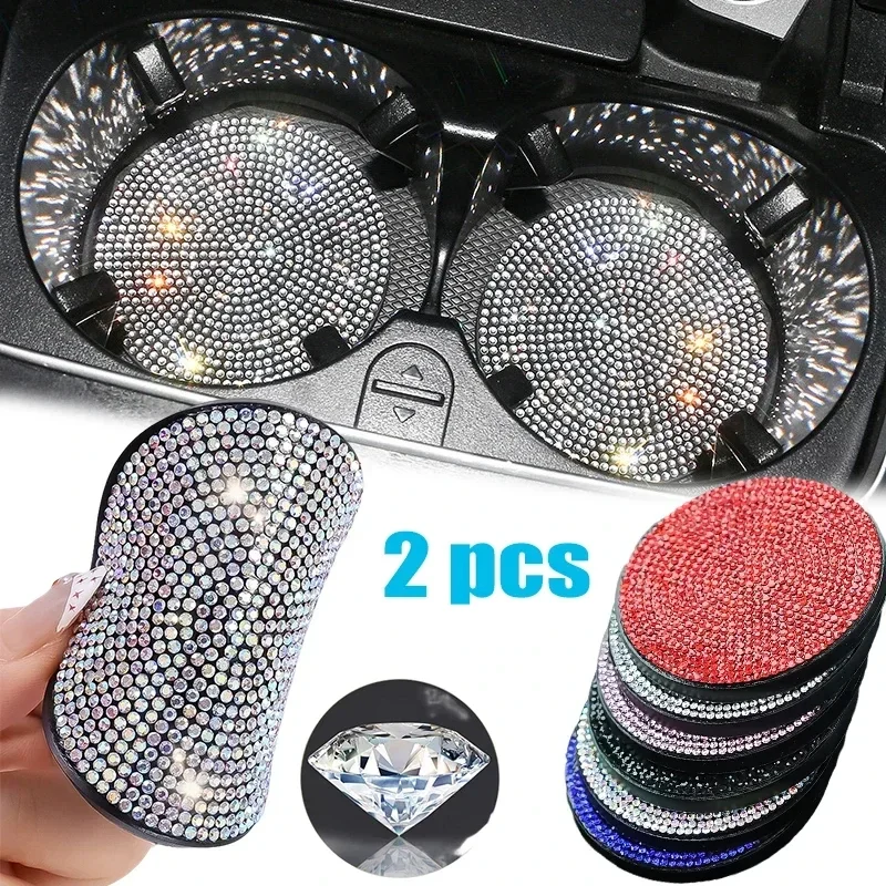 2pcs kamienok Diamond Diamond Auto non sliepka na vodu Cup podložka Coaster Coaster Coon Coon Coaster Coasters podložky poháriky držiak na výzdobu