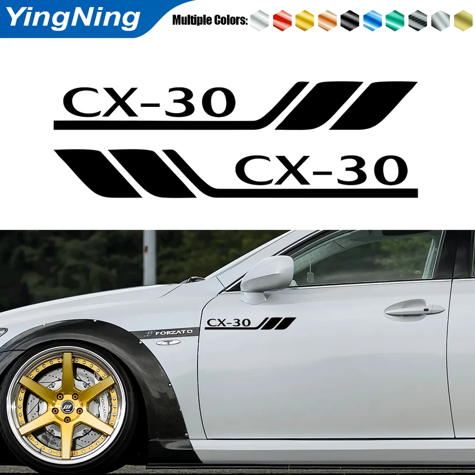 2pcs karoséria na bočné nálepka automobil reflexný dekoratívny nárazník s listami vinyl vinylová nálepka pre automatické príslušenstvo Mazda CX-30
