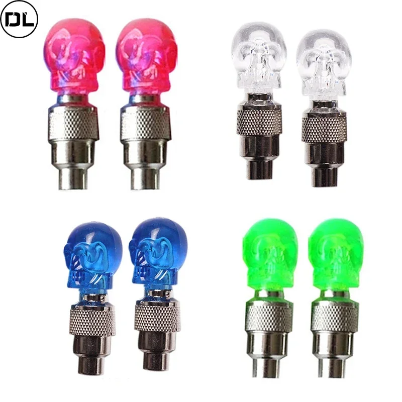 2pcs kolieska s pneumatikou Ventil Cap pre bicykel motocykel Motocykel automobil Gemstone Tvar neónovej LED svetlo žiarovka Žiarovka Polychróm