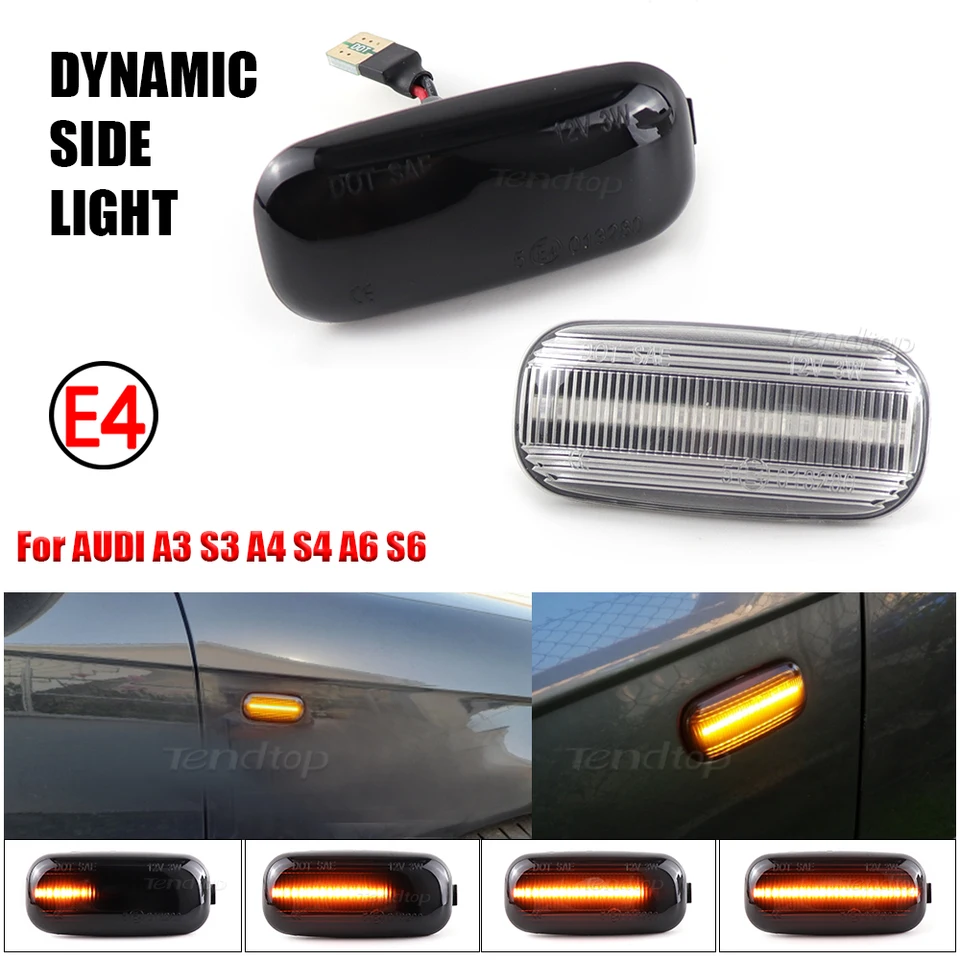 2pcs LED blikanie blikajúceho zákruta SIGNA SIGMER LAMP LAMP ladenie svetla pre Audi A3 S3 8P A4 B6 B8 B7 S4 RS4 4F A6 C6 S6 C5 C7 2004-2011