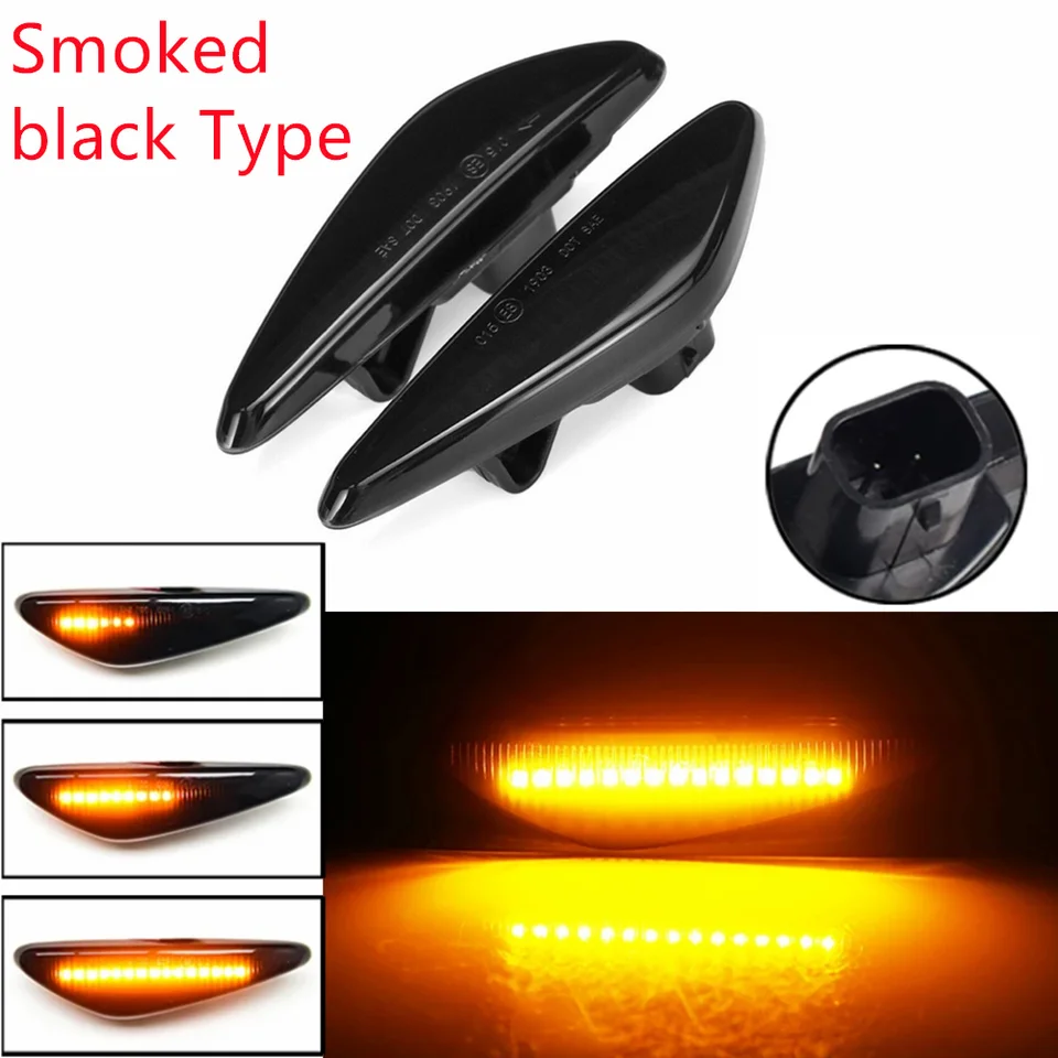 2pcs LED bočné opakovače Marker Turn Signal Light Indikátor BLASKER pre Mazda5 CW Mazda6 GH RX-8 MX-5 FIAT 124 Spider Abarth