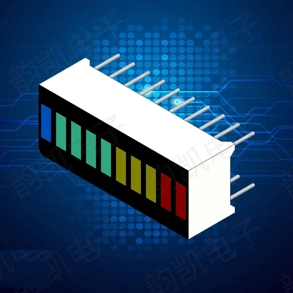 2pcs LED displej modulu 10 segmentov Bargraph Light Display Modul Grap graf ultra jasne červená žltá zelená modrá farby viacfarebné