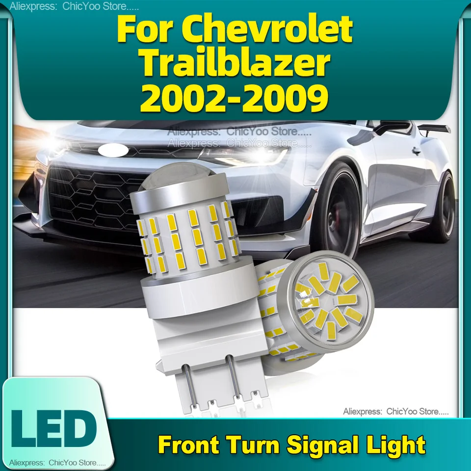 2pcs LED diódy predné smerové svetlá T25 3157 Automatické žiarovky žiarovky 12V pre Chevrolet Trailblazer 2002 2003 2004 2005 2006 2007 2007 2008 2009