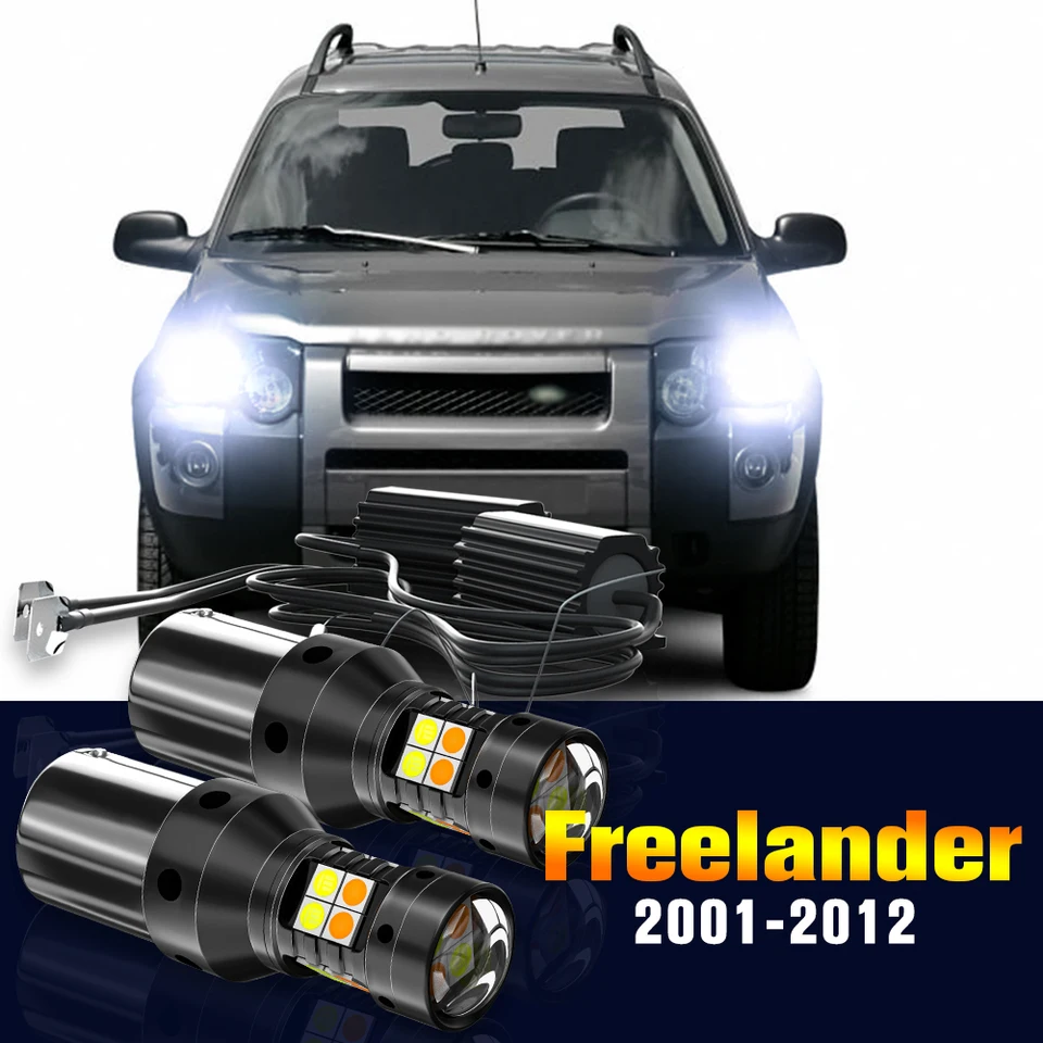 2pcs LED Dual Mode Turn Signál+denné svetlo Light DRL Lamp pre Land Rover Freelander 2001-2012 2006 2007 2008 Príslušenstvo
