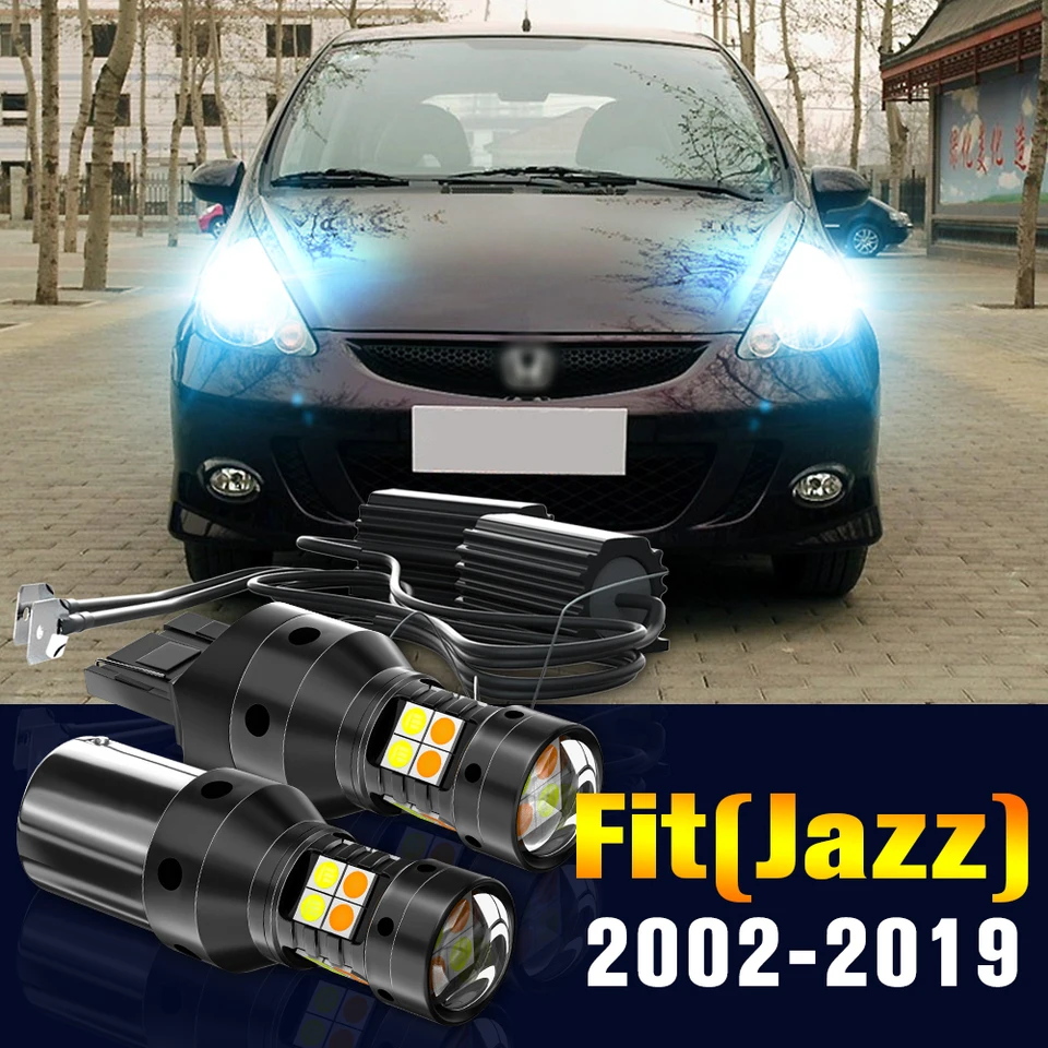 2pcs LED Dual Mode Turn Signál+denné svetlo Light DRL Lamp pre Honda Fit Jazz 2002-2019 2007 2008 2009 2013 2013 2014 Príslušenstvo