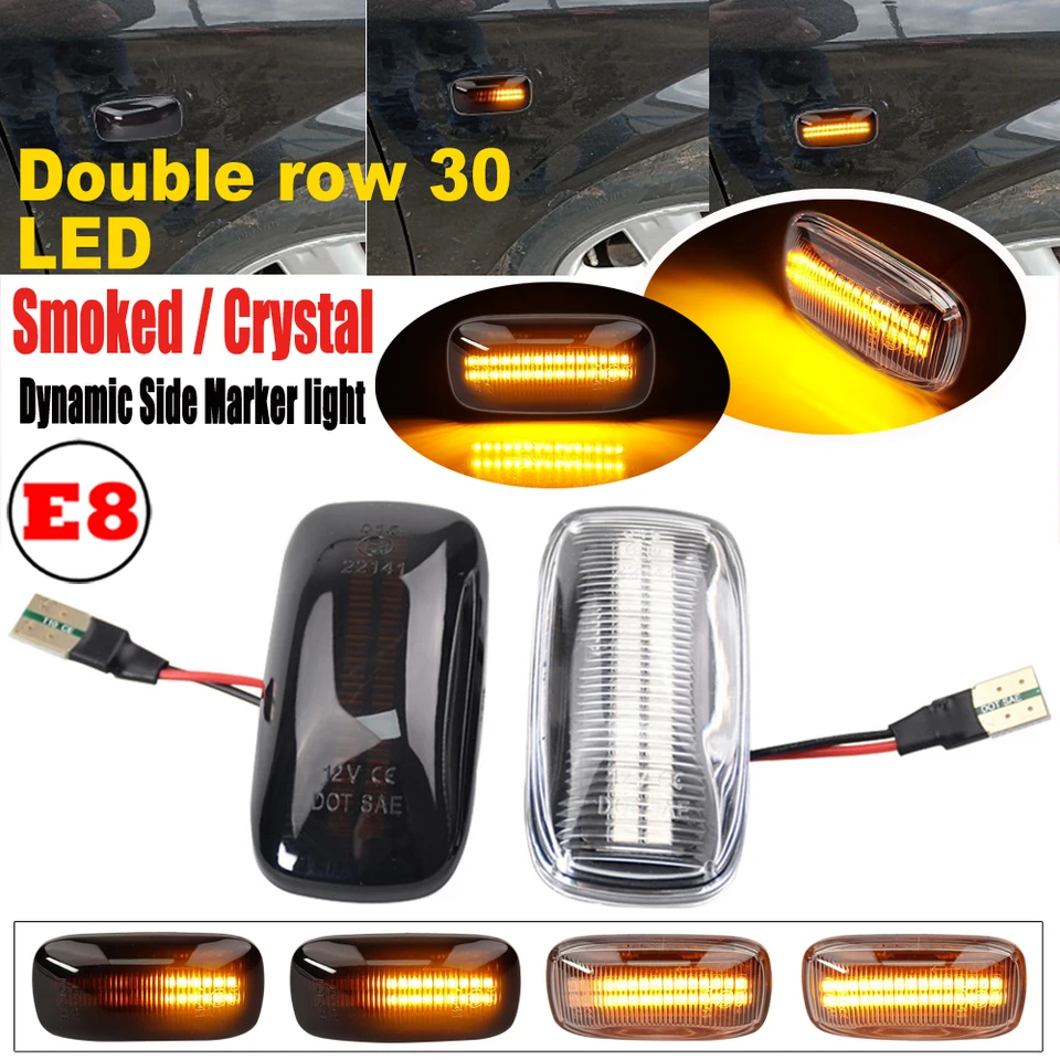 2pcs LED Dynamic Turn Signal Sigight Side Fender Marker Sekvenciálny indikátor pre Nissan Maxima ALMERA PULSAR N15 CEFIRO A32