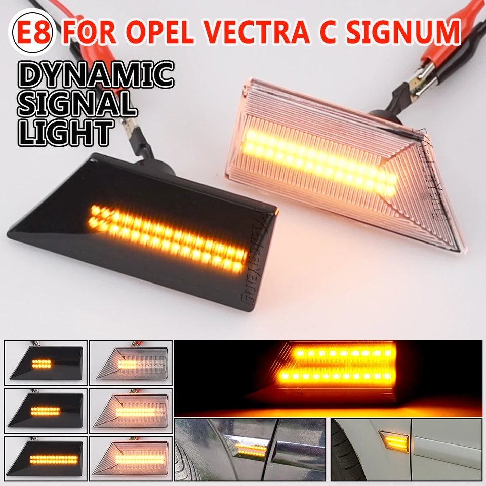 2pcs LED Dynamické svetlo smerovacieho prvku pre Opel Vectra C 2002-2008 pre Opel Signum 2003-2008 Side Marker Light Secvential Blinker