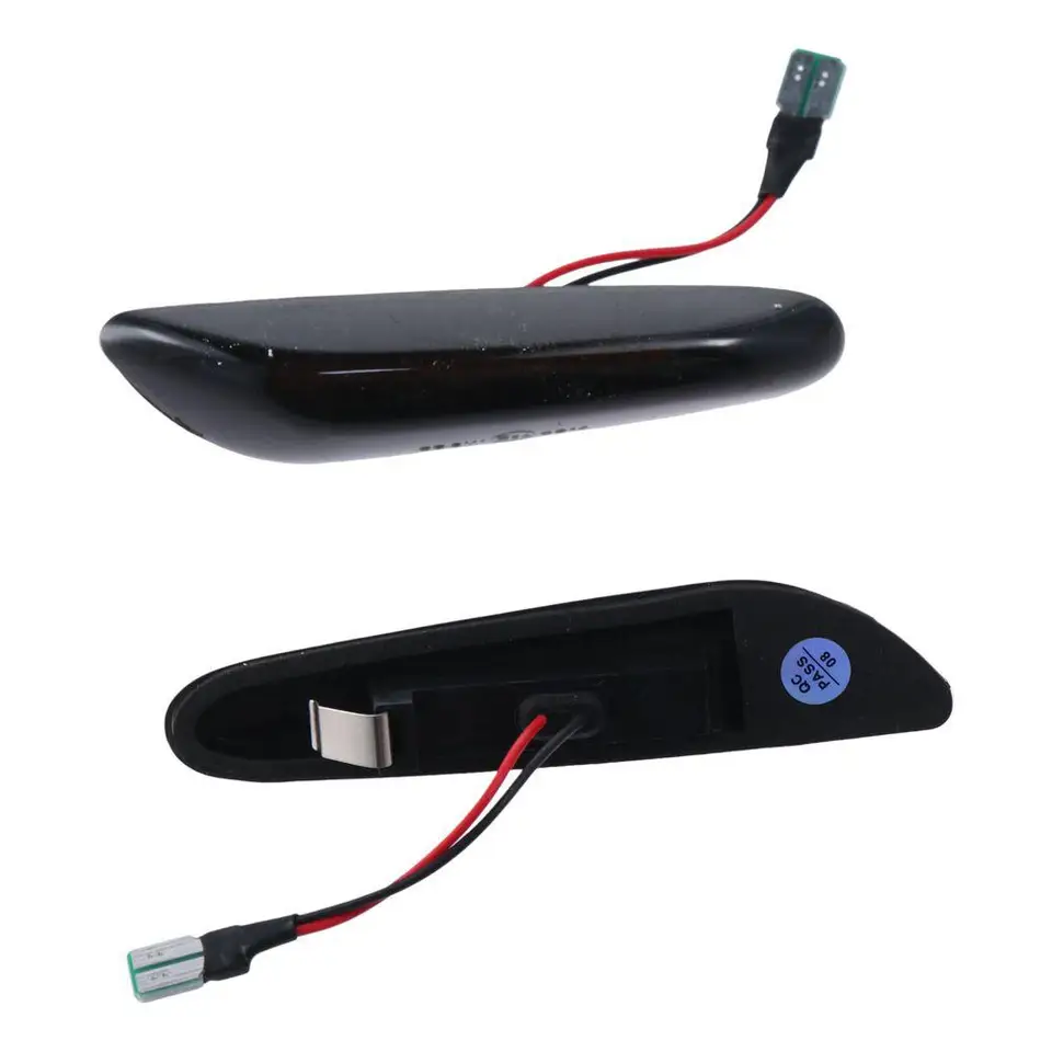 2pcs LED Fender Bočné svetlá, Black ABS kryt 6500K Amber Flowing LED strana Signály