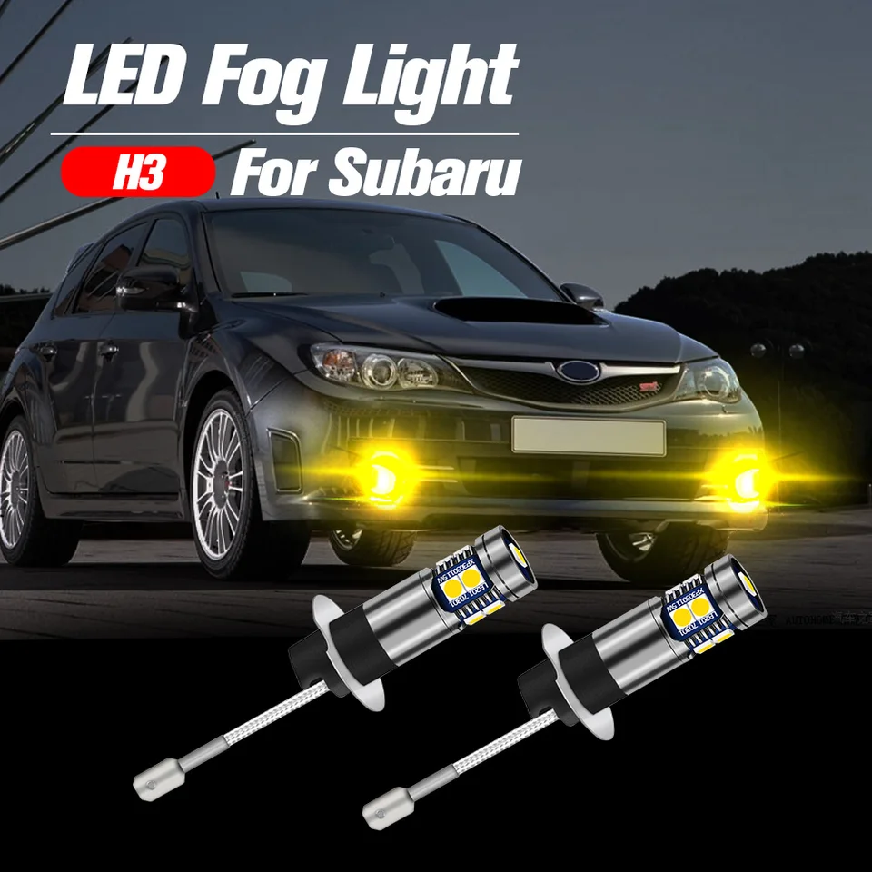 2pcs LED hmlové hmlové svetlo Blub H3 Lamp Canbus žiadna chyba pre Subaru Legacy 1998-2006 Forester 2003-2005 Impreza 1992-2007 Tribeca