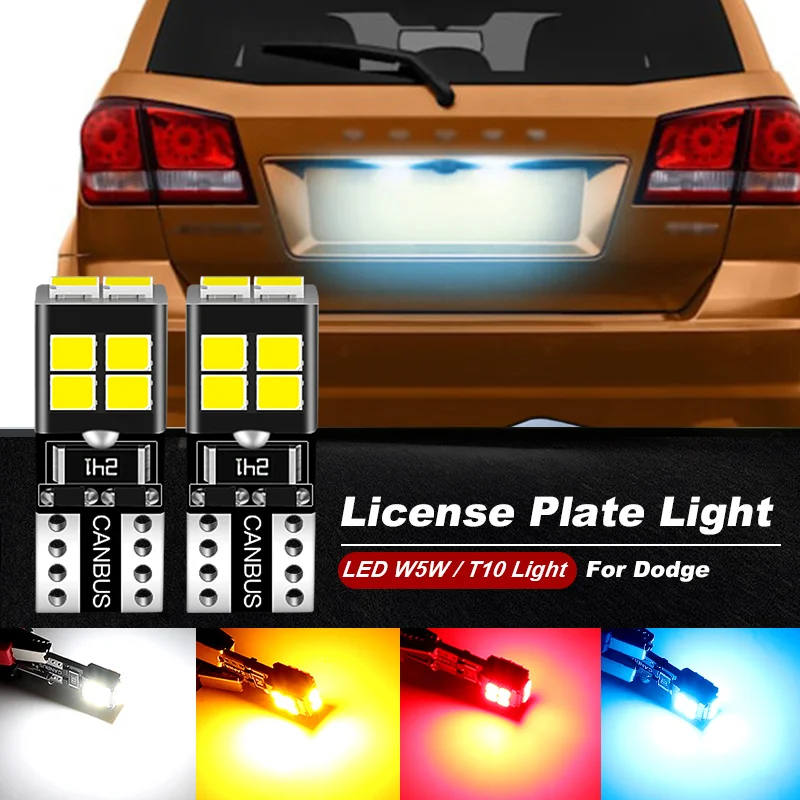 2PCS LED LED ŠPZ žiarovka žiarovka W5W T10 CANBUS For Dodge Journey 2008 2009 2010 2012 2012 2013 2014 2015 2016 2017 2017 2018 2018