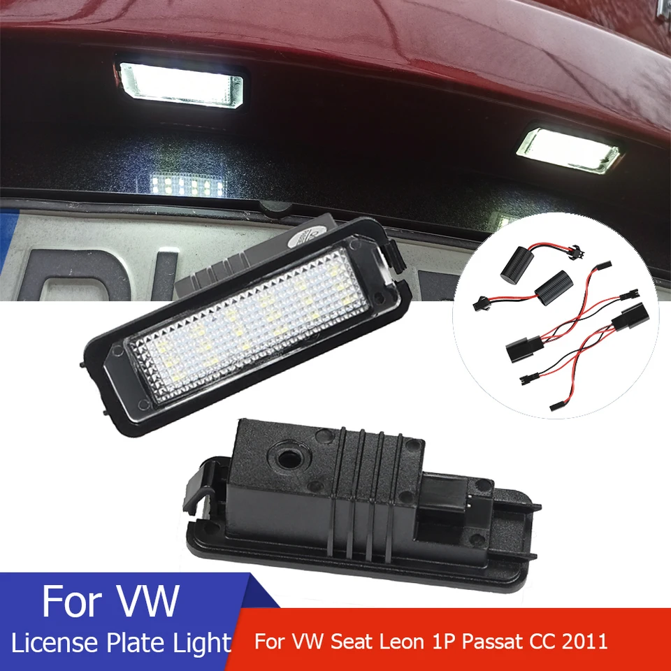 2pcs LED licencia Licencia Licencia Light Light Lamp Aut Lamp pre VW sedadlo Leon 1p Passat CC 2011 Golf MK7 2015 Super Bright Lamp Chym zadarmo